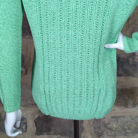 RACHEL Zoe Seafoam Green Knit Sweater Woman's Size Large Long Sleeve Loose Knit - Picture 7 of 11